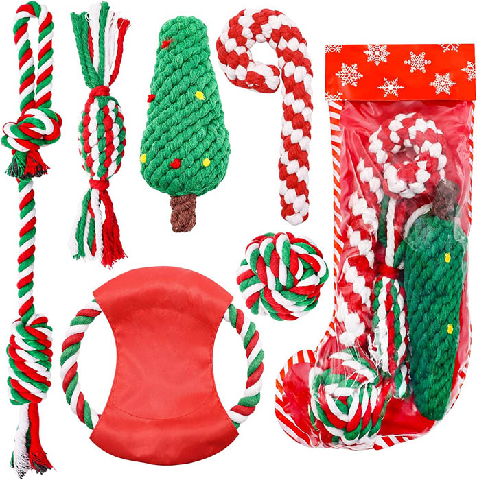 Yeghujar Christmas Dog Rope Toys